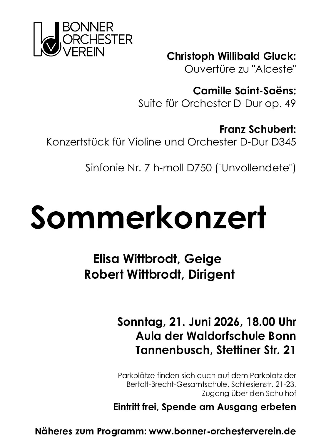 Sommerkonzert 2026